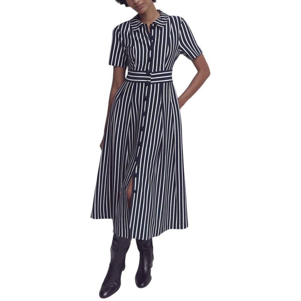 Boden Womens Bridget Ponte Shirt Dress, Blue